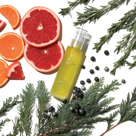 revive body oil photo with herbs and grapefruit